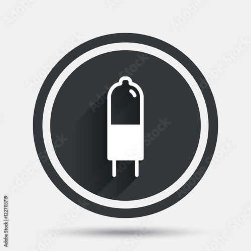 Light bulb icon. Lamp G4 socket symbol.