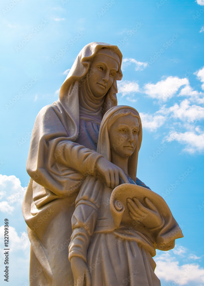 Statue of the Madonna marble In Nakhon Phanom Province Statue of the Madonna marble In Nakhon Phanom Province