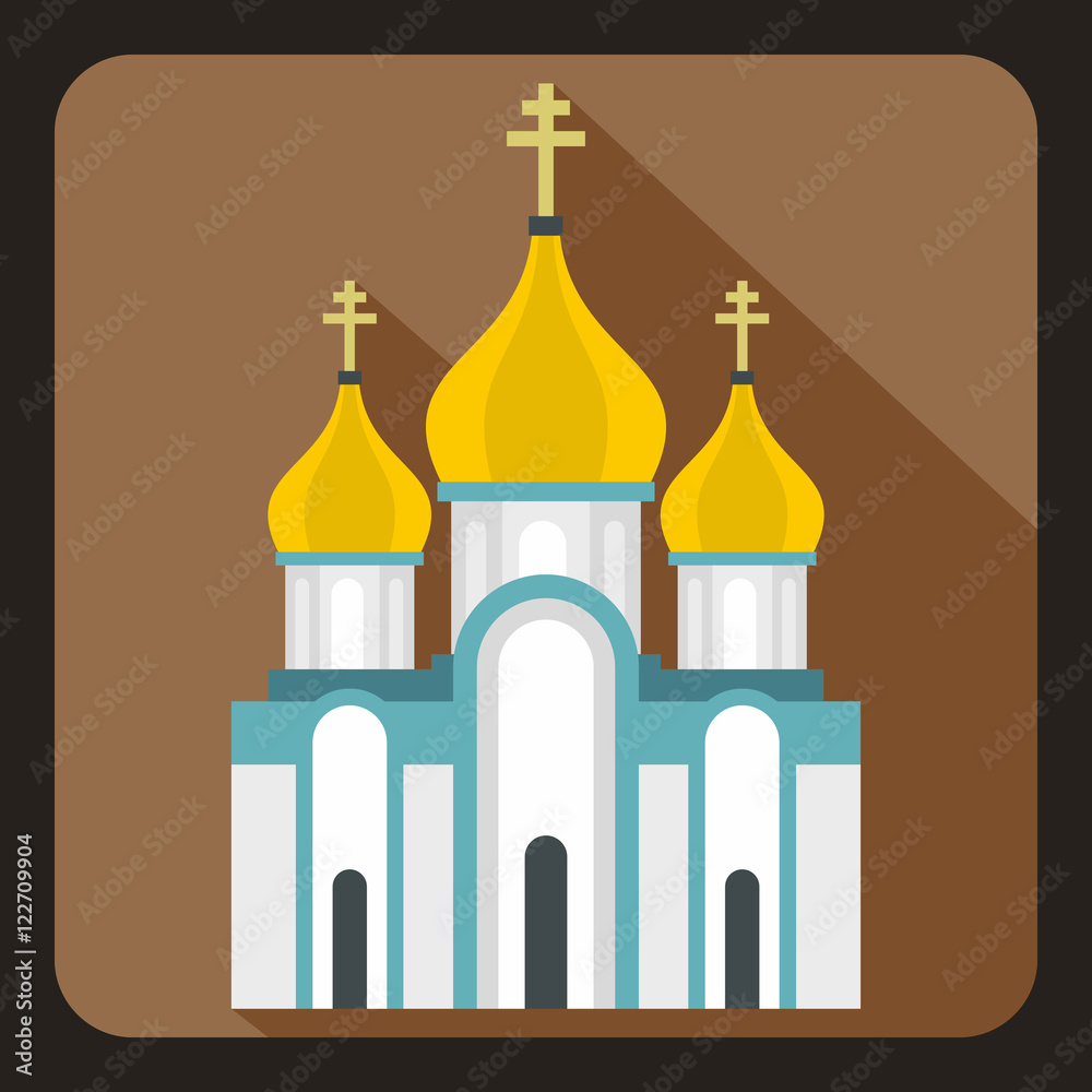 Church icon in flat style on a white background vector illustration