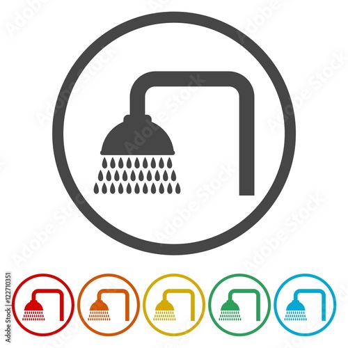 Shower icon. Shower flat symbol.