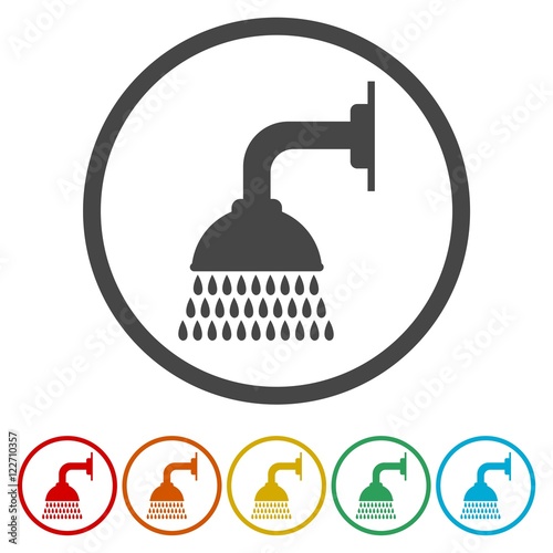 Shower icon. Shower flat symbol.