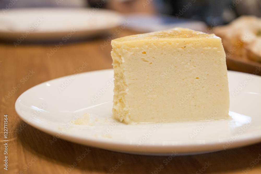 Cake on white plate