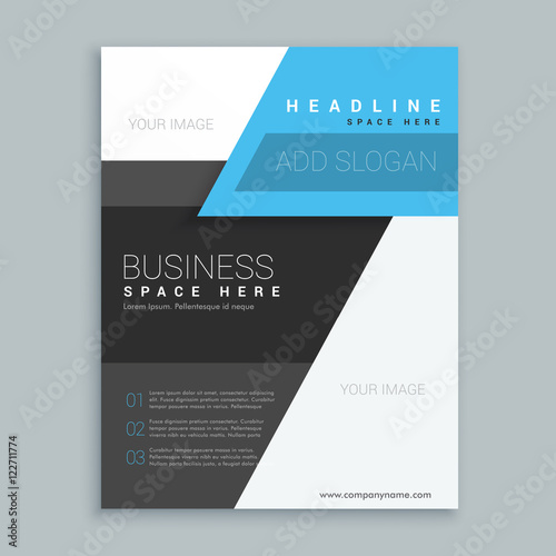 modern geometric shape business brochure template