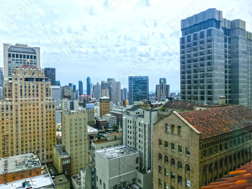 San Francisco Cityscape with Downtown Skyscrapers in a Distance, California, USA