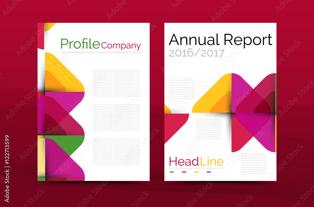 Business annual report cover design template