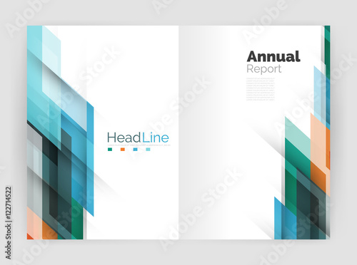 Modern geometric templates. Business flyer brochure or annual report covers