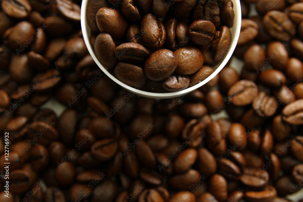 Naklejka premium coffee as background