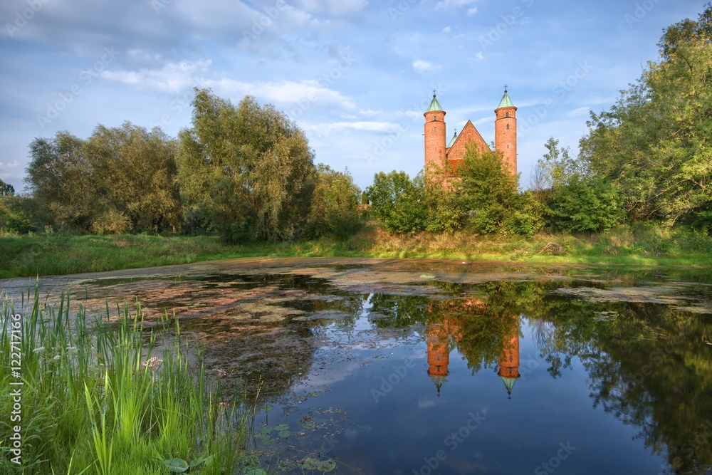 Obraz premium Defensive church in Brochow, Poland