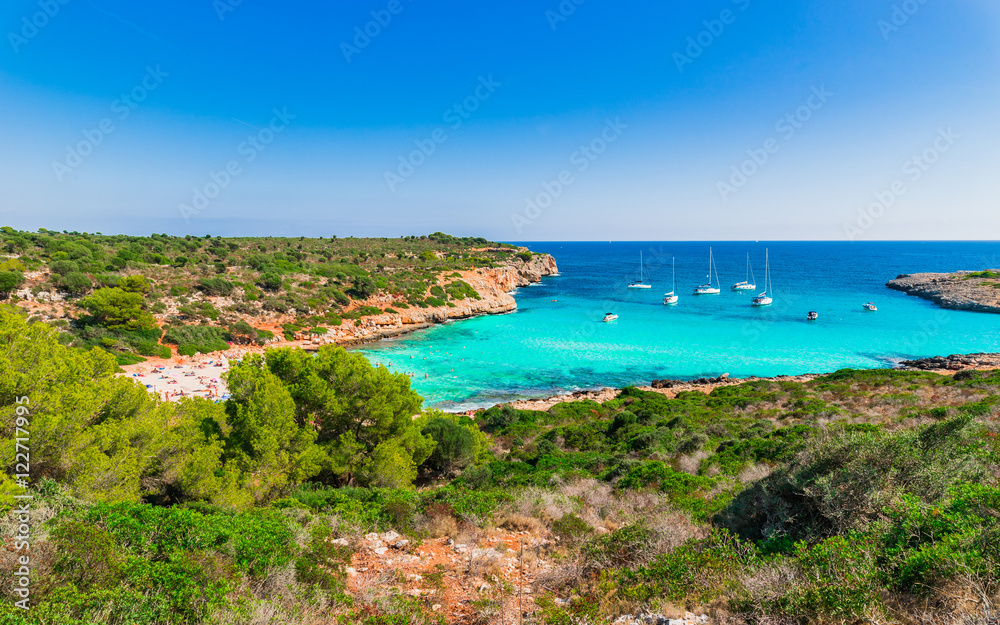 Mediterranean Sea Beach Bay Cala Varques Majorca Spain