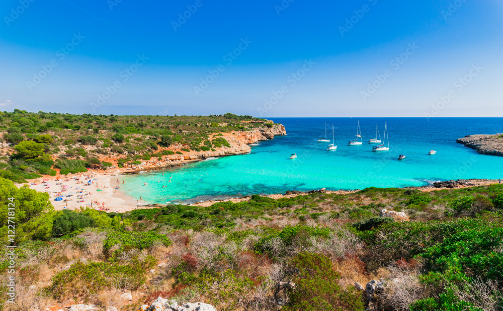 Spanien Mallorca Urlaub Strand Bucht Cala Varques