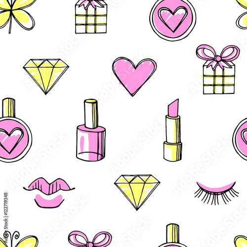 Fashion vector seamless pattern.