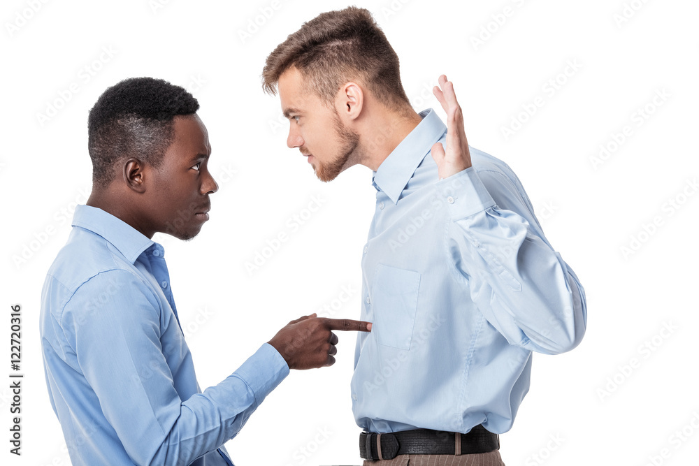 two businessman arguing two businessman arguing