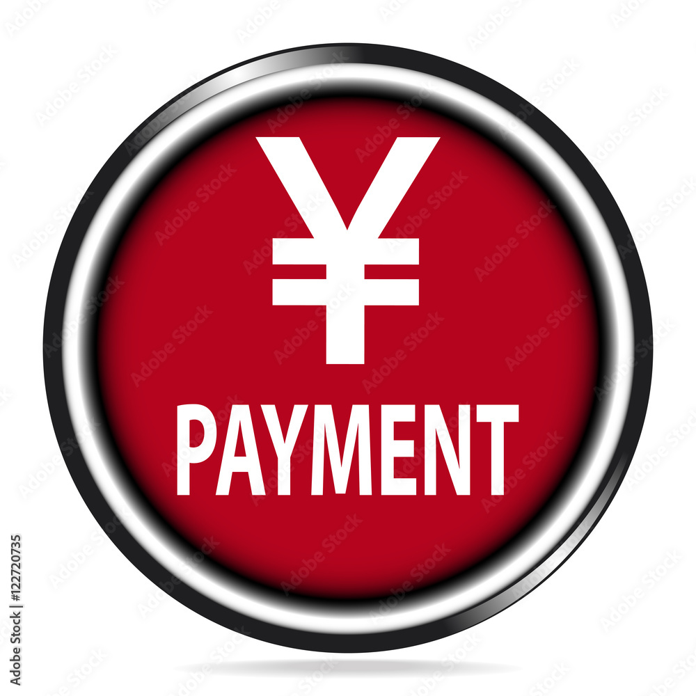 Payment icon, money and payment red button, badge illustration Payment icon, money and payment red button, badge illustration