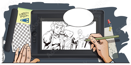 Girl runs away after talking with a friend.