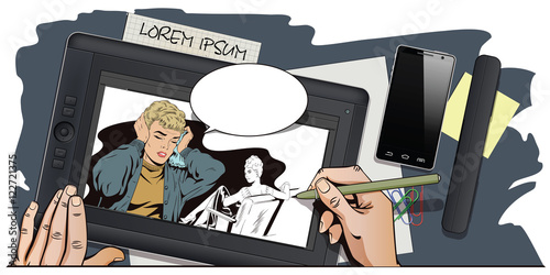 Girl runs away after talking with a friend.