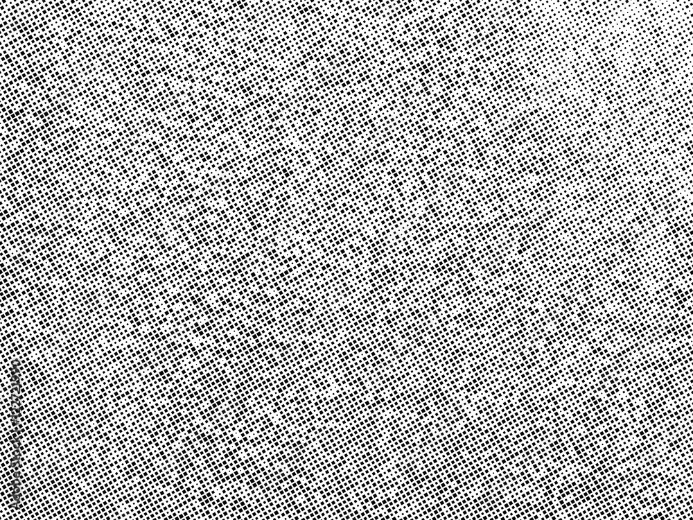 Fototapeta premium Halftone square dots vector texture overlay. Black and white color abstract gravel background.