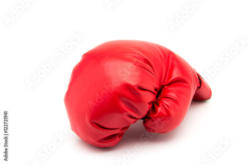 red boxing glove on white background © torsak
