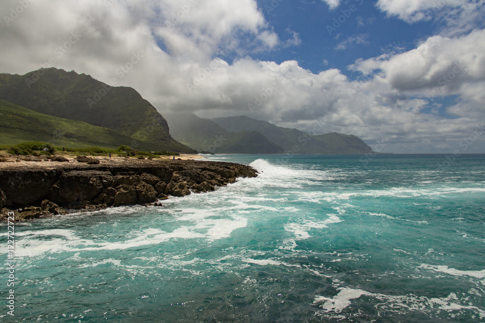 Shot of Oahu from Ka'ena Point