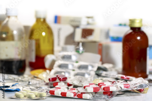 Capsules, pills, syrups and other expired medications