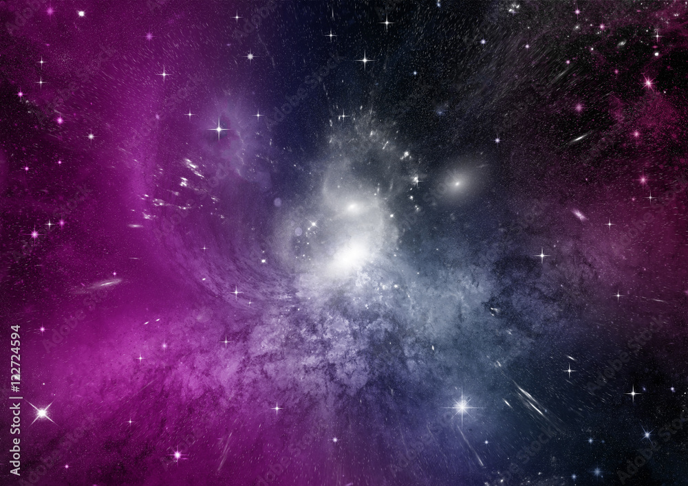 galaxy in a free space galaxy in a free space