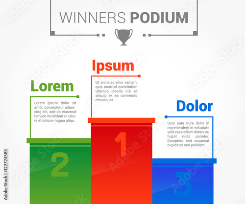 vector winner podium 
