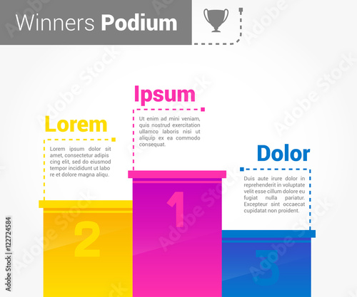 vector winner podium 