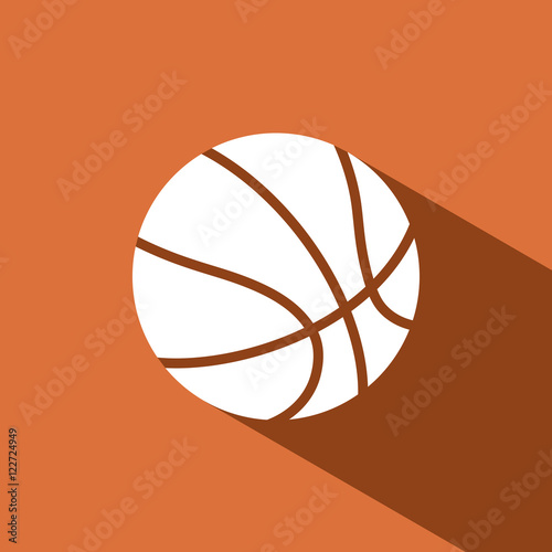 Icono de un balón de baloncesto sobre un fondo naranja