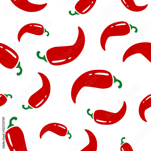 vector hot pepper seamless pattern
