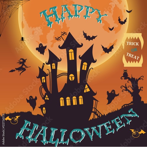 Halloween party. Vector illustration