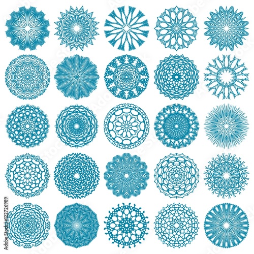 Set of snowflakes.