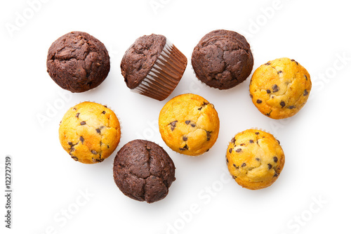 Fototapeta The tasty muffins with chocolate.