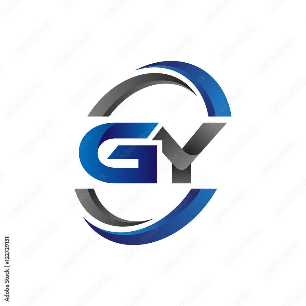 Simple Modern Initial Logo Vector Circle Swoosh gy Simple Modern Initial Logo Vector Circle Swoosh gy