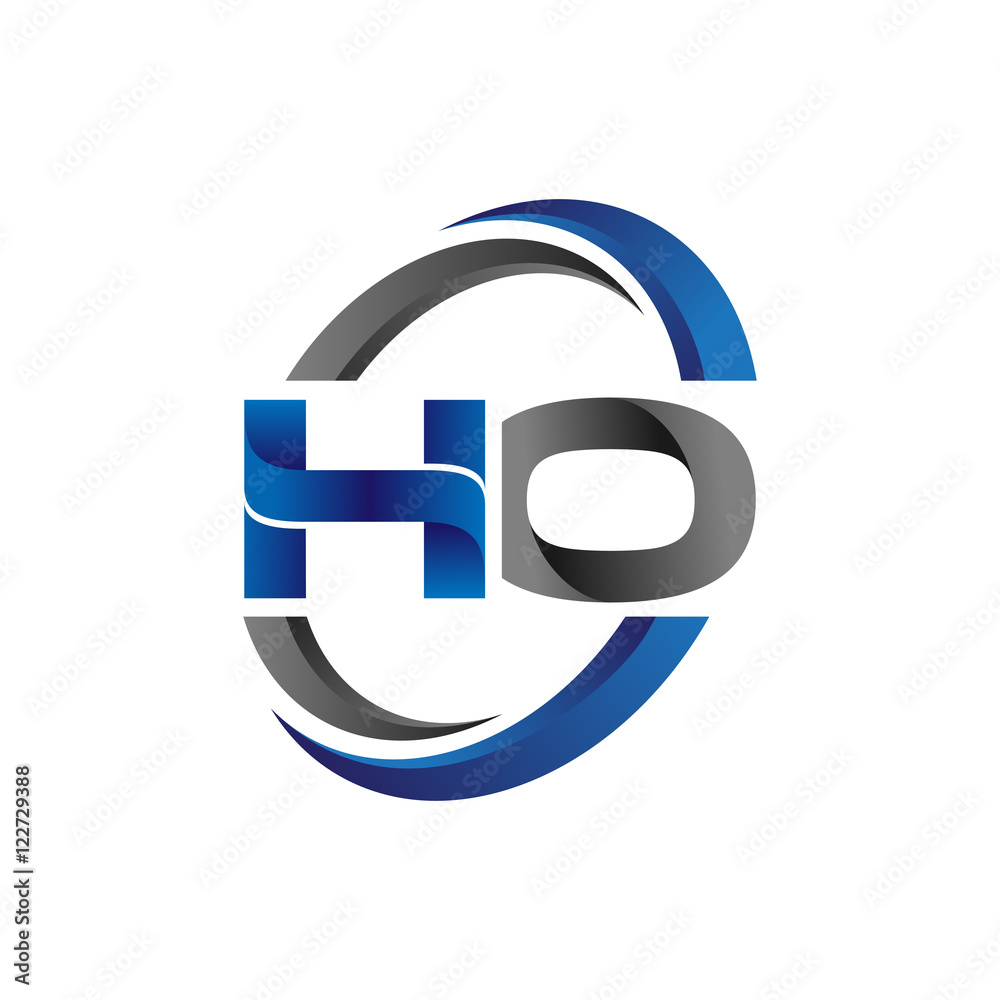 Simple Modern Initial Logo Vector Circle Swoosh ho Simple Modern Initial Logo Vector Circle Swoosh ho