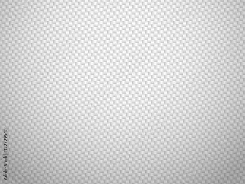 Vector white carbon fiber volume background. Abstract light cloth material wallpaper with shadow for car tuning or service