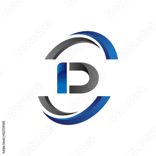 Simple Modern Initial Logo Vector Circle Swoosh id