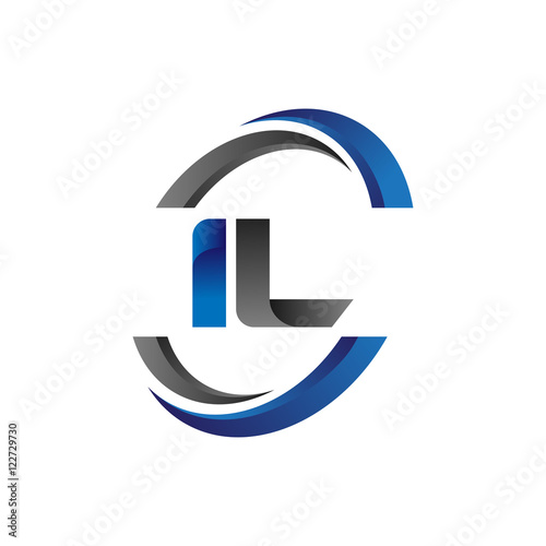 Simple Modern Initial Logo Vector Circle Swoosh il