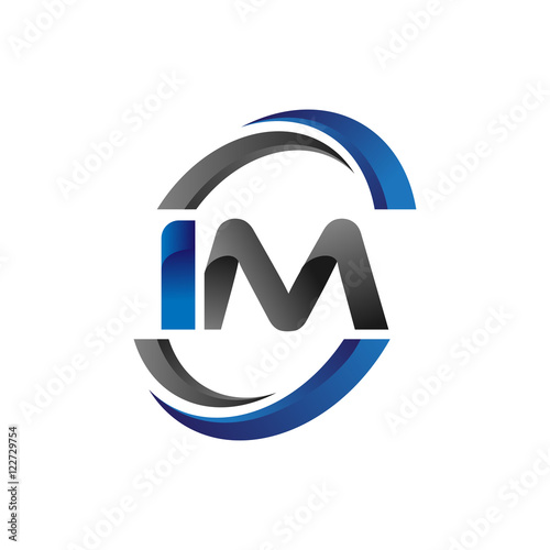 Simple Modern Initial Logo Vector Circle Swoosh im