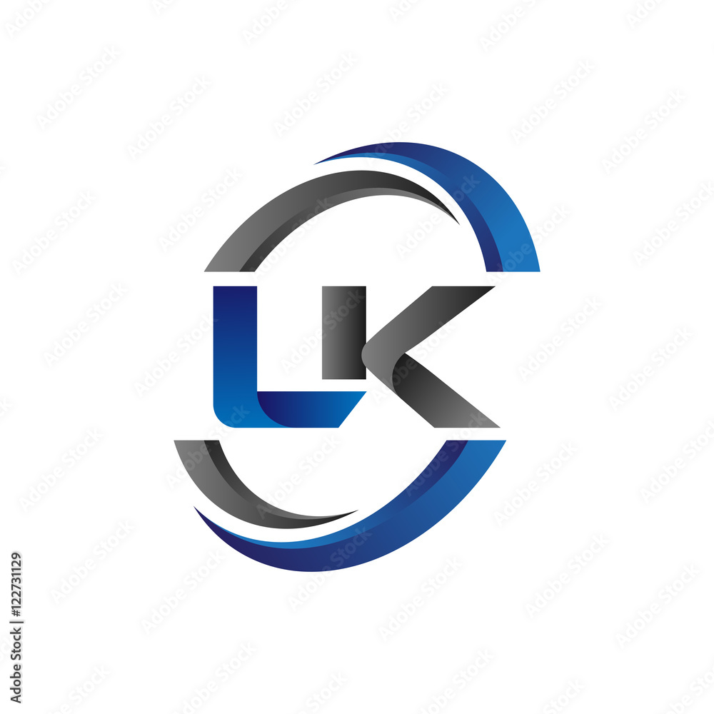 Simple Modern Initial Logo Vector Circle Swoosh lk Simple Modern Initial Logo Vector Circle Swoosh lk