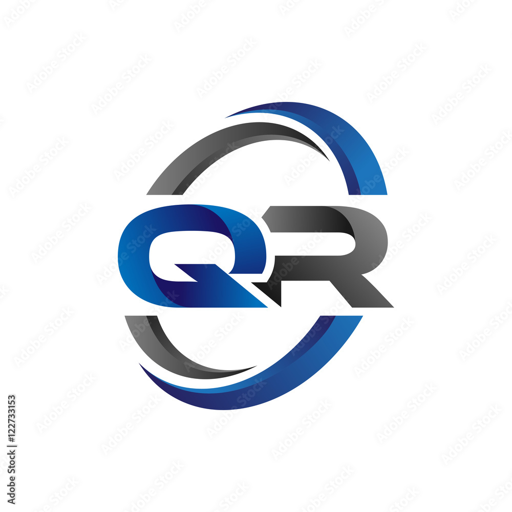 Simple Modern Initial Logo Vector Circle Swoosh qr Simple Modern Initial Logo Vector Circle Swoosh qr