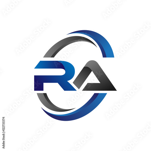 Simple Modern Initial Logo Vector Circle Swoosh ra