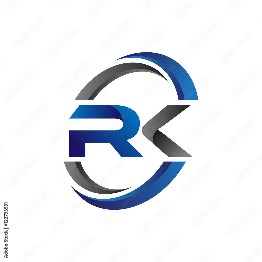 Simple Modern Initial Logo Vector Circle Swoosh rk Simple Modern Initial Logo Vector Circle Swoosh rk
