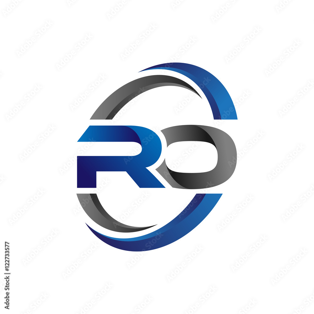 Simple Modern Initial Logo Vector Circle Swoosh ro Simple Modern Initial Logo Vector Circle Swoosh ro