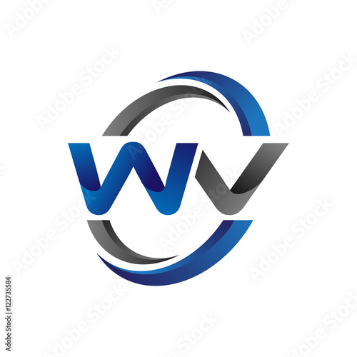 Simple Modern Initial Logo Vector Circle Swoosh wv photo