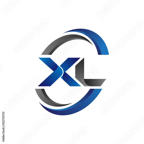Simple Modern Initial Logo Vector Circle Swoosh xl