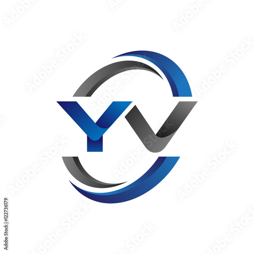 Simple Modern Initial Logo Vector Circle Swoosh yv