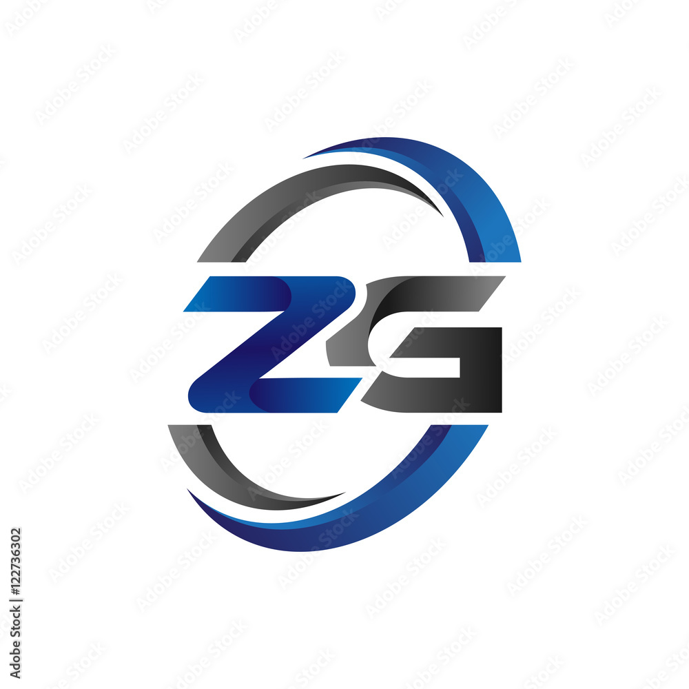 Simple Modern Initial Logo Vector Circle Swoosh zg Simple Modern Initial Logo Vector Circle Swoosh zg