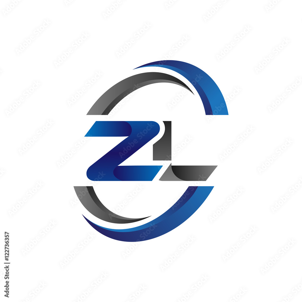 Simple Modern Initial Logo Vector Circle Swoosh zl Simple Modern Initial Logo Vector Circle Swoosh zl