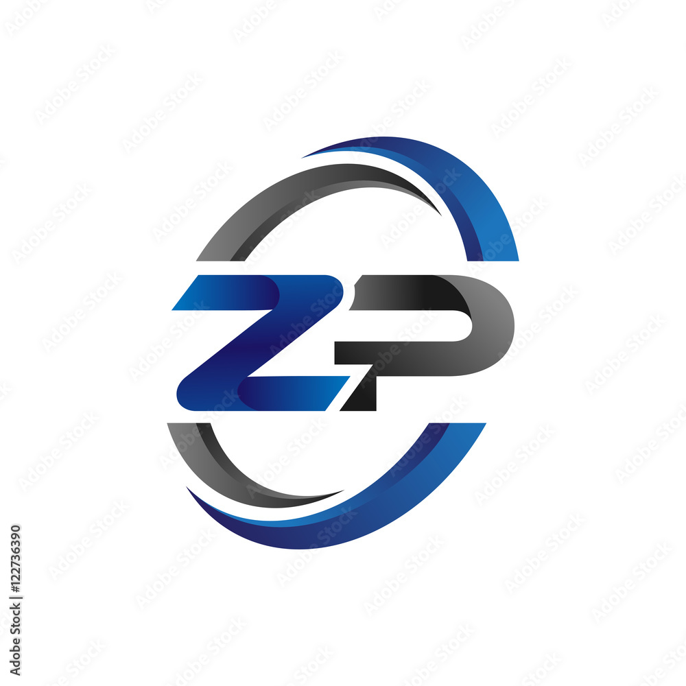 Simple Modern Initial Logo Vector Circle Swoosh zp Simple Modern Initial Logo Vector Circle Swoosh zp