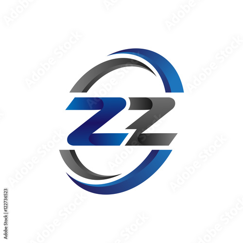 Free Download Simple Modern Initial Logo Vector Circle Swoosh zz - GFXLoad