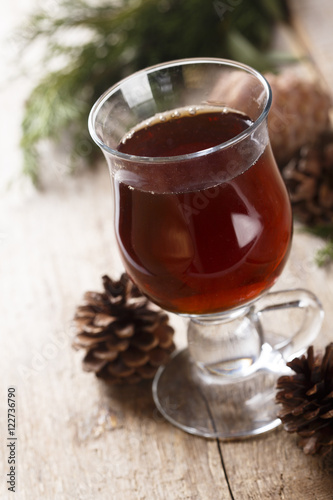Winter tea with herbs and spices
